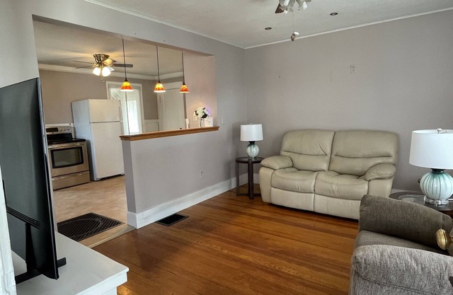 Cute 1 Bedroom home with pool, in season, off street parking and fenced yard.