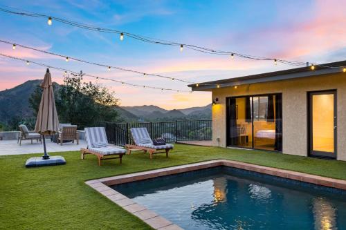 Designer Malibu Retreat w Private Pool Dual Firepits and A Panoramic Views