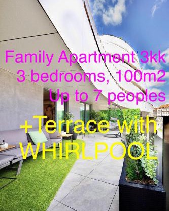 DH Family and Whirlpool Apartment 3kk - Videnska 2