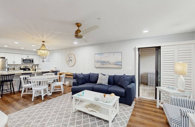 Dog-Friendly Condo with pool, golf, steps to the beach
