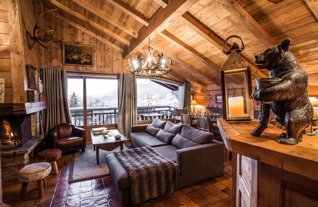 Duplex 3 bedroom chalet type high standing sunny superb view of the village