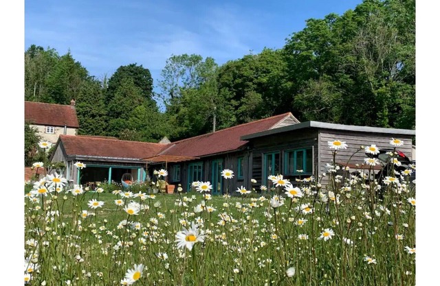 Eco house right on the South Downs Way