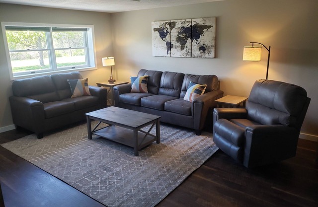 End-unit apartment with spacious lawn