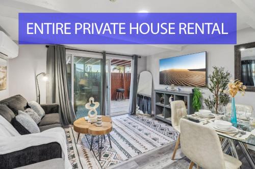 Entire Private 2-Bedroom Home w Gated Yard, Driveway Parking, Available Now