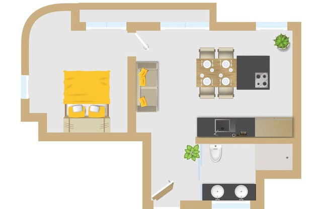 Exclusive "Apartment Amarillo" in the heart of Garachico, 30 meters from the sea