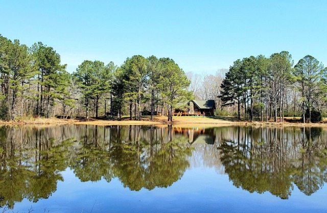 Families reconnect at Private Lakefront Log Cabin w/Hot Tub, Kayaks, Fishing!