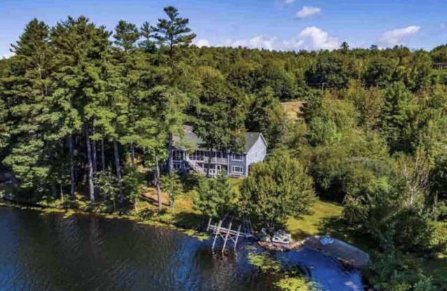 Family Friendly Waterfront Estate on Lake Wicwas w/Private Beach & Dock
