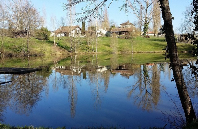 Farmhouse in the middle of the horses