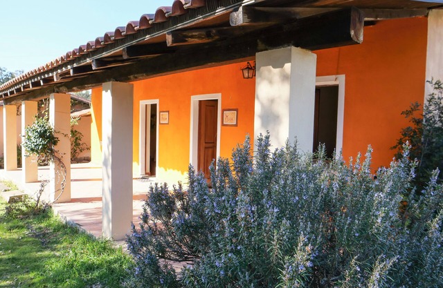 Farmhouse nestled in a cork oak forest with boungalows. Pets allowed