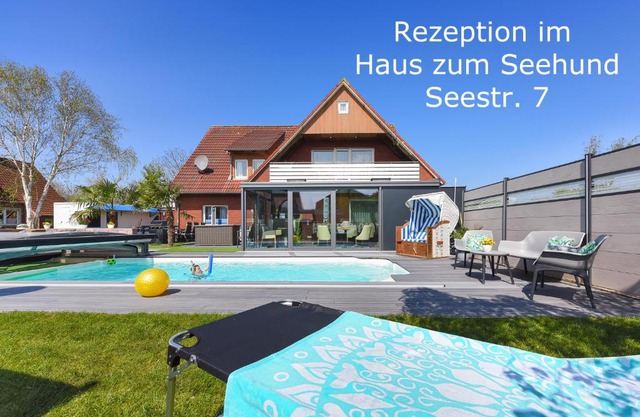 Ferienwohnung Haus zum Seehund mit Pool und Frühstücksoption