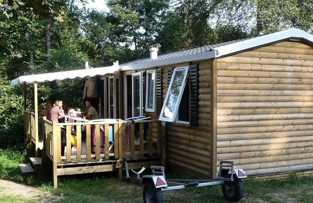 Flower Camping Ser Sirant * - Mobile Home Comfort Riviera 32m2 - 3 bedrooms + semi-covered terrace 15m2 + TV 6 persons