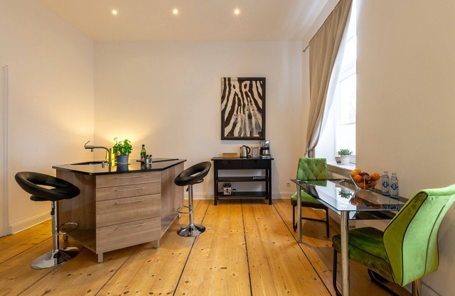 For two people with show kitchen and balcony