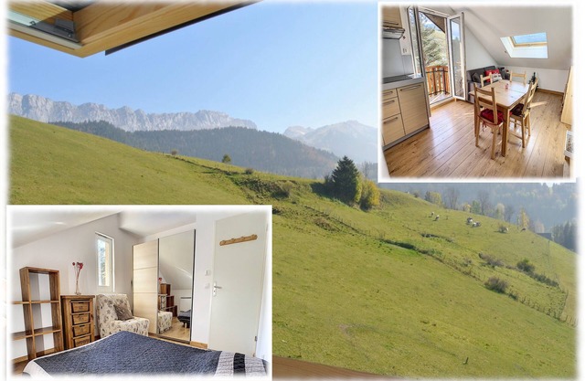 Fully-equipped T2 apartment with balcony in quiet residence with mountain views.