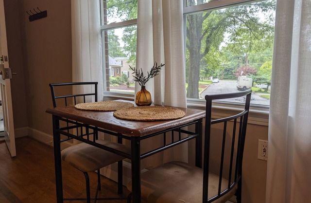 Fully furnished 1 bedroom apartment on quiet street with private entrance.