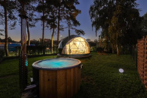 Glamping Escape Prague with Hot Tub and Vysehrad Castle View