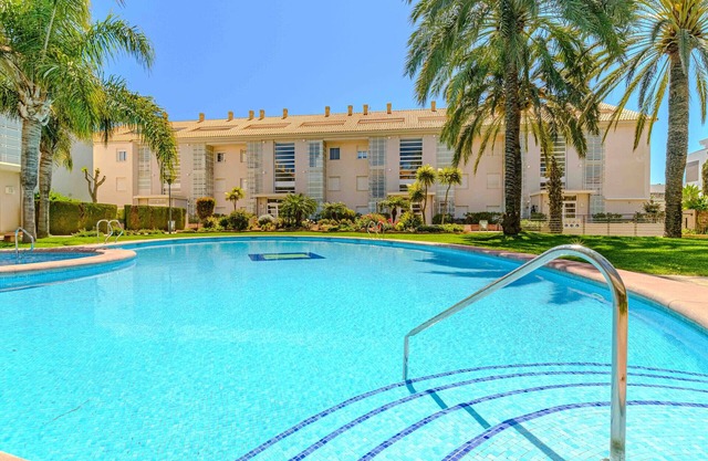 Golden Gardens Zen Apartment IV Javea Arenal with Terrace, AC, and shared Pool