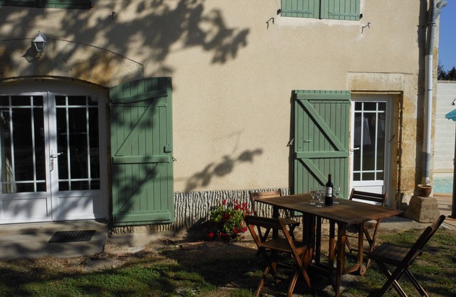 Green Shutters Gite In SW France. Village Location. Heated Swimming Pool.