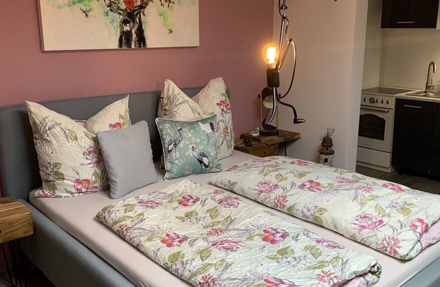 Guest apartment near Speyer with beautiful terrace by the koi pond