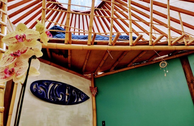 Hale'ohe (Bamboo House) Yurt on a small family farm