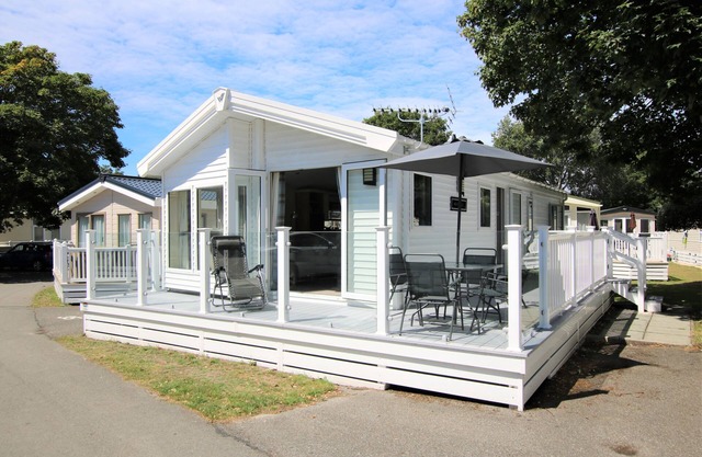 'Heathfield', A luxury lodge on the Sandhills Holiday Park Mudeford