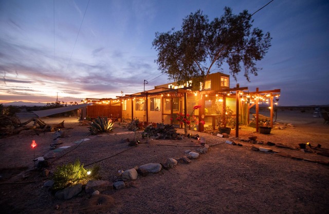 Historic Ranch House with two queen beds at Joshua Tree Container Resort and spa