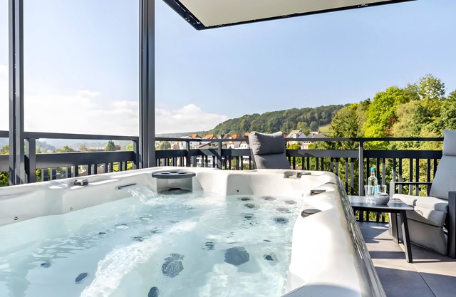 Holiday Apartment "Egge Resort 7d" with Balcony, Whirlpool and Sauna with Viaduct View