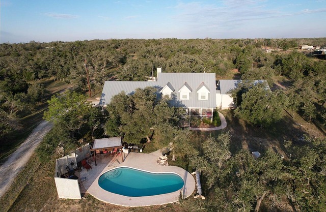 Howl Haus Hideaway, with relaxing pool.