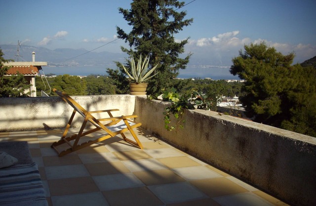 In the center of Ancient Greece and Saronic sea