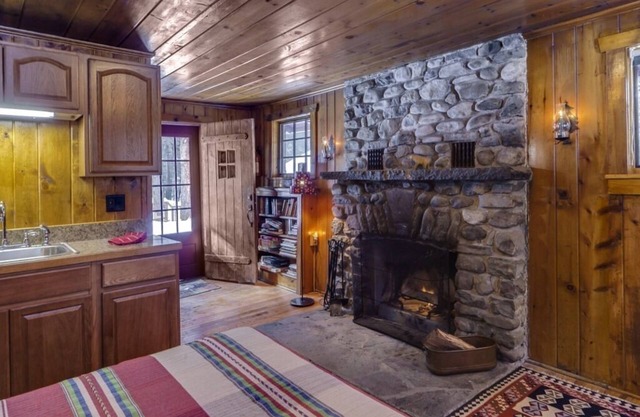 Isolated Knotty Pine Charming Cabin w/Stone Fireplace on 575 Acre Preserve