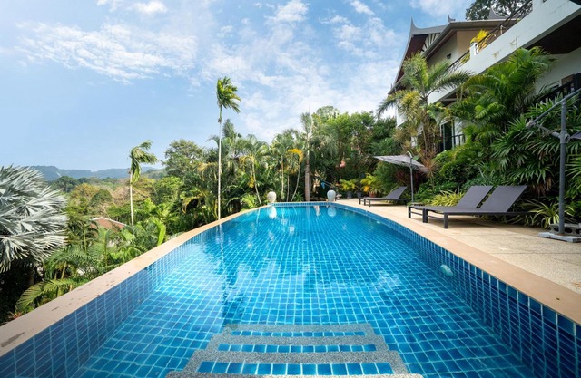 Kamala One pool villa -panoramic views, maid & breakfast