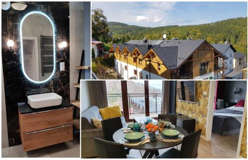 Karpatia Resort Apartament Karbonado z Balkonem i Widokiem na Góry