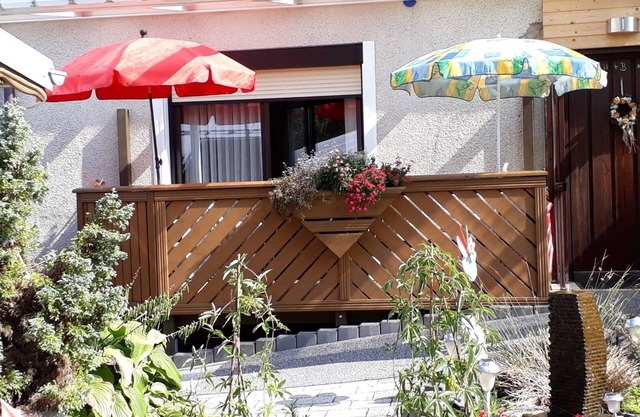 Komfortable 80qm Ferienwohnung mit großem überdachtem Balkon, voll ausgestattete Küche