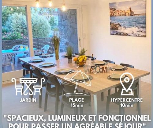 L'Artmonie - Climatisé - Jardin - Centre-ville - Plage