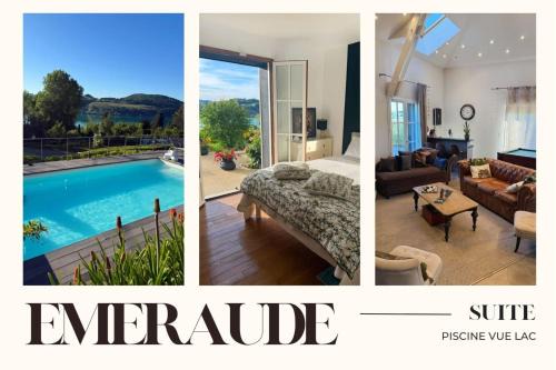 L'EMERAUDE suite lake view swimming pool beach 10 min walk away