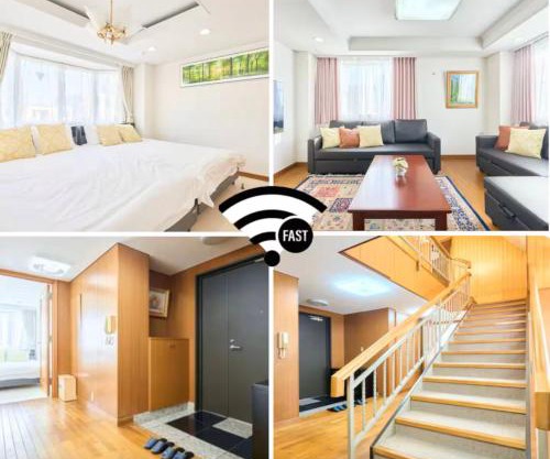 L-Large 3Bedroom Luxury Condo, 140sqm Max 19 PPL, 7mins walk to station, Elevator,QuiteArea