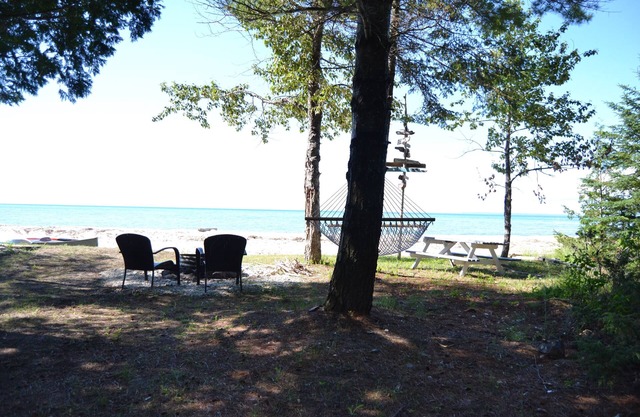 Lake Michigan Cecil Bay-waterfront, Sept availability:9-17, 21-28.