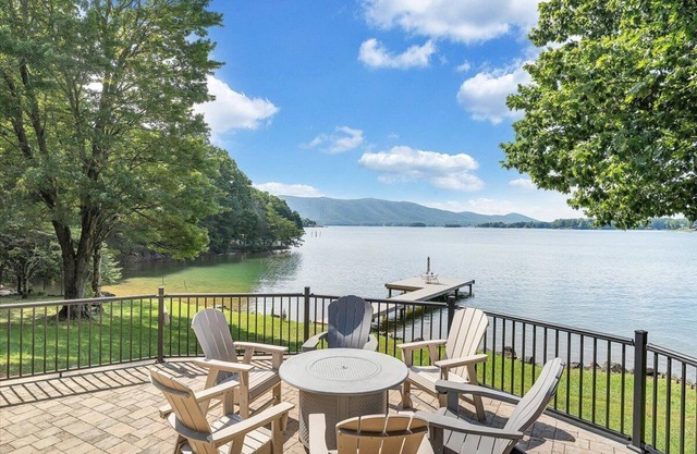 Lakefront escape with firepit and dock