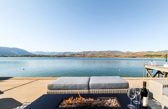 Lakefront Home w/Private Dock, Buoy, Hot Tub & Large Waterfront Patio