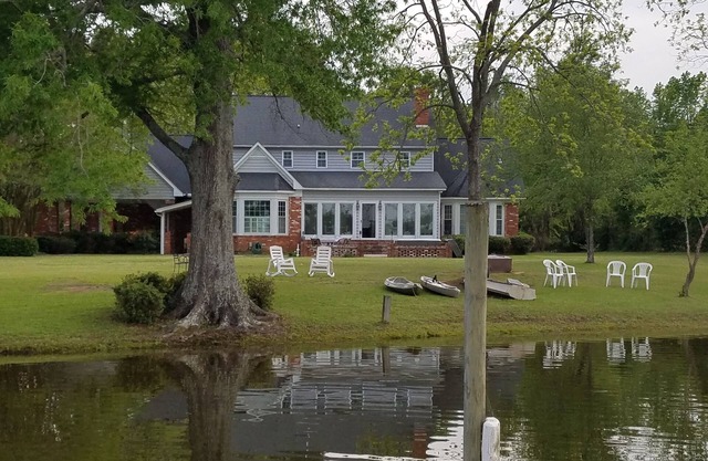 Lakefront Home with Private Dock and Outdoor Fireplace