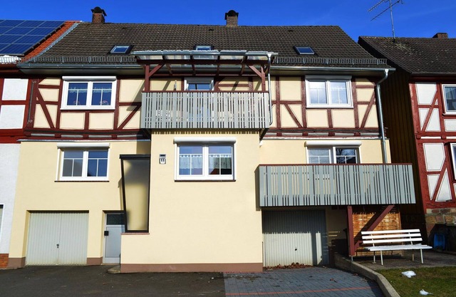 Large apartment with balcony in renovated half-timbered house in quiet location