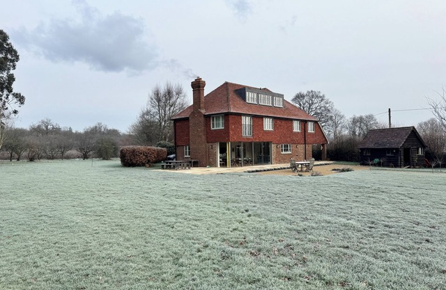 Large detached farmhouse in quiet Kent countryside , close to London train line