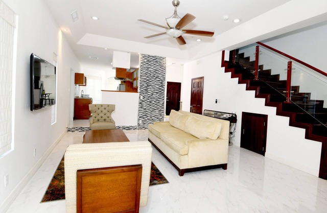 Las Casitas near the Airport, Beaches, Shops, Resturants, and scuba diving.
