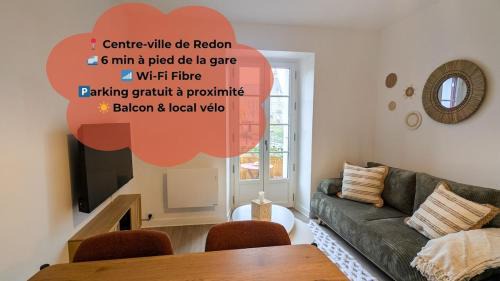 Le Terra Redon - T2 tout équipé avec balcon, local vélo et gare à 6 minutes à pied