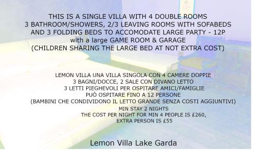 Lemon Villa Lake Garda