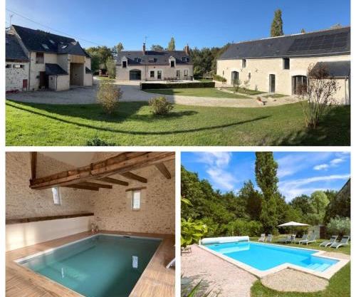 Les Gîtes de La Pellerie - 2 piscines intérieur & extérieur - Touraine - 3 gîtes - familial, calme, campagne