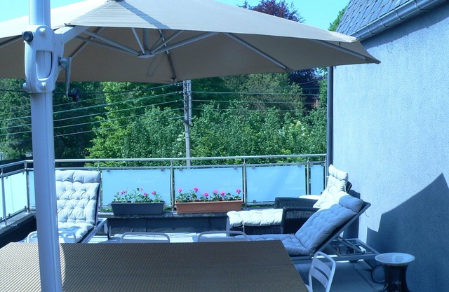 Liège cheerful modern house for 8pers with 30m2 terrace and enclosed courtyard.