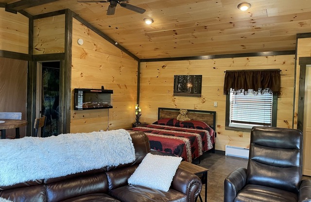LILY PAD: Cozy Cabin with Unique Charm overlooking small pond on our property.