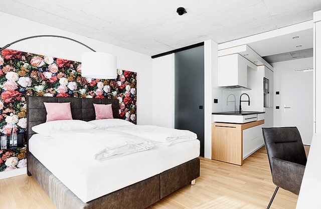 Livisit bergapartment 34 - double room 27 sqm - with kitchenette and bathroom