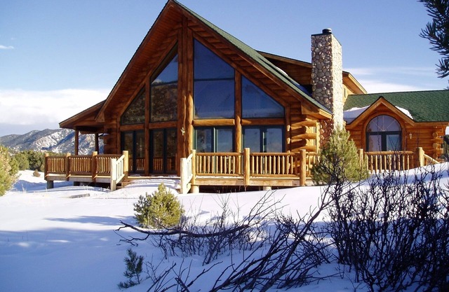Log home on Oak Creek Mountain Ranch with 360 views,