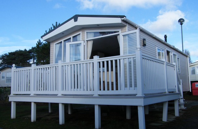 Lotus 2 bedroom dog friendly caravan with veranda offers a stunning sea view.